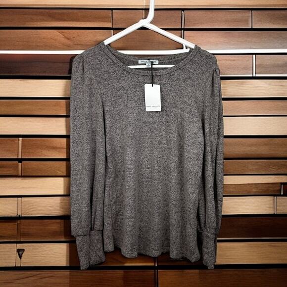 Green Envelope Womens Small Light Purple Black Flecked Long Sleeve Sweater new - Picture 1 of 5